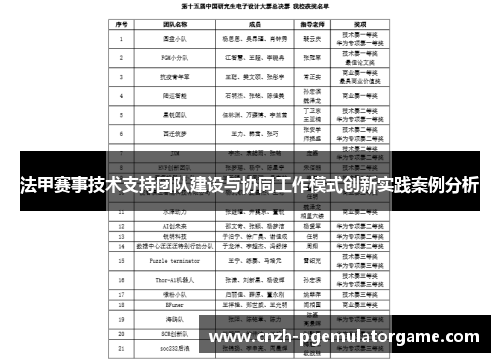 法甲赛事技术支持团队建设与协同工作模式创新实践案例分析